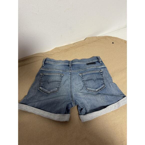 Diesel Shorts Womens 25 Blue Denim Cuffed Roll Up Isi Stretch JoggJeans Style - Picture 6 of 12